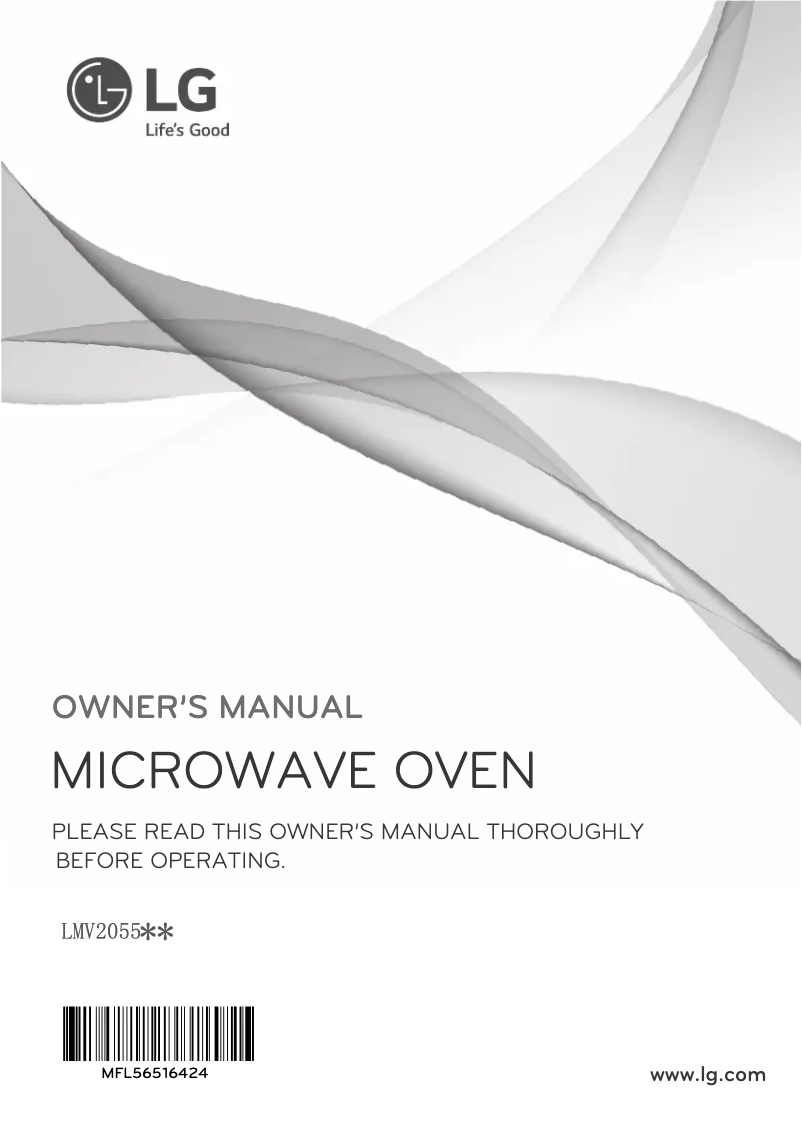 Page n°1 - Manuel utilisateur LG LMV2055ST