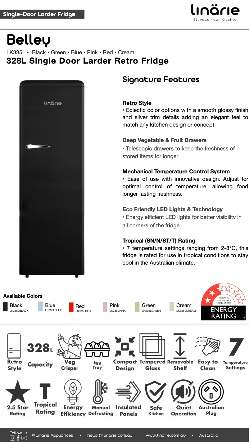 Page 1 de la notice Fiche technique Linarie Belley LK335L