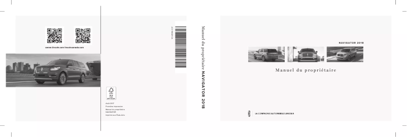 Page n°1 - Manuel utilisateur Lincoln Navigator (2018)