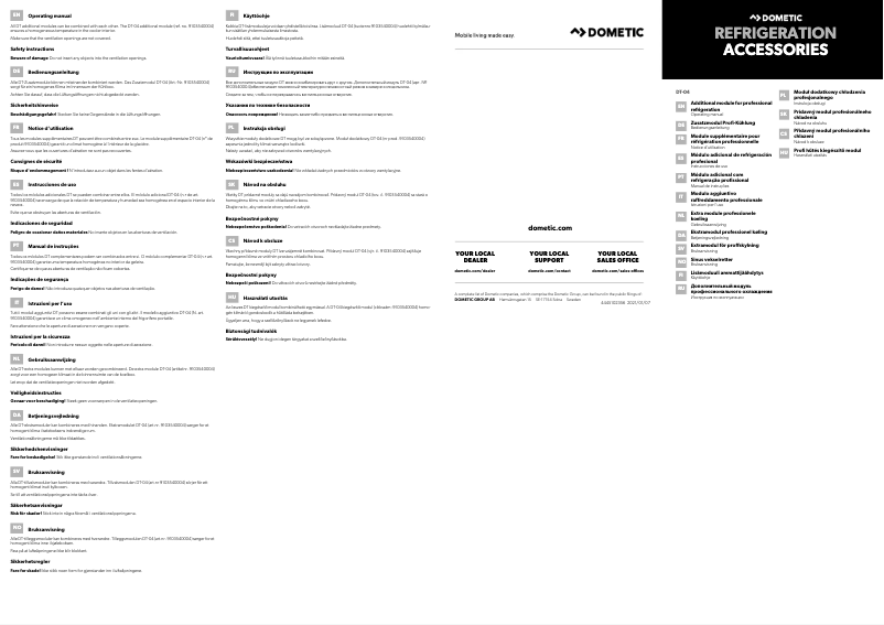 Página 1 del manual Manual de usuario Dometic DT-04