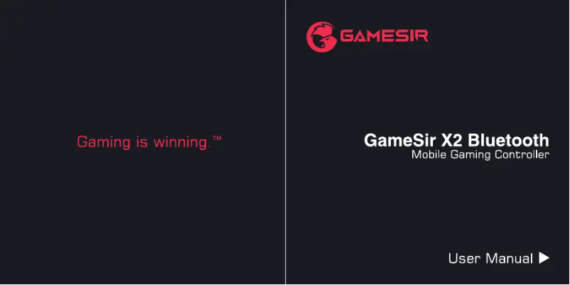 Page 1 de la notice Manuel utilisateur Gamesir X2