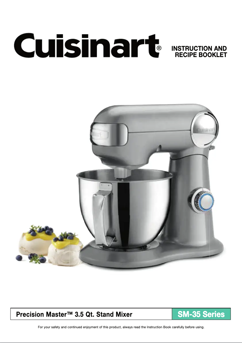 Page 1 de la notice Manuel utilisateur Cuisinart Precision Master SM-35