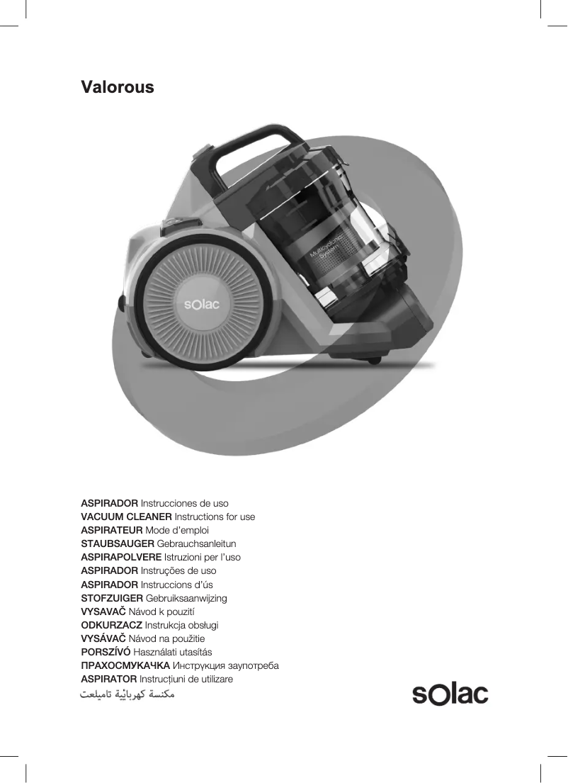 Page 1 de la notice Manuel utilisateur Solac Valorous AS4250