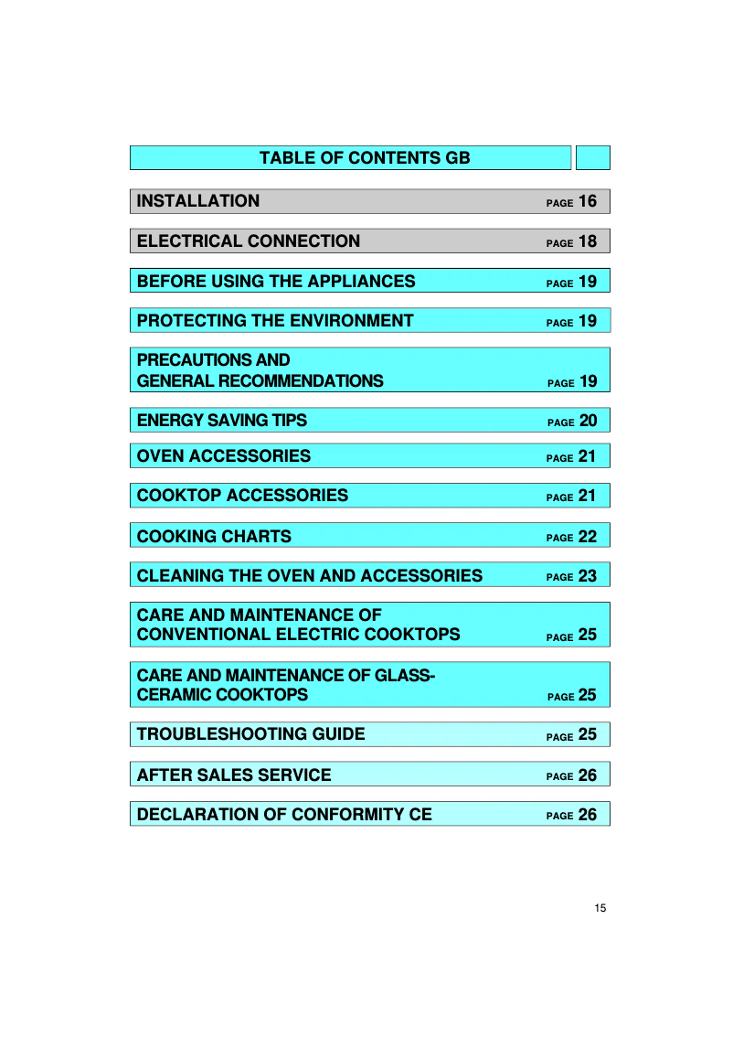 Page 1 de la notice Manuel utilisateur Whirlpool OBU 246 S