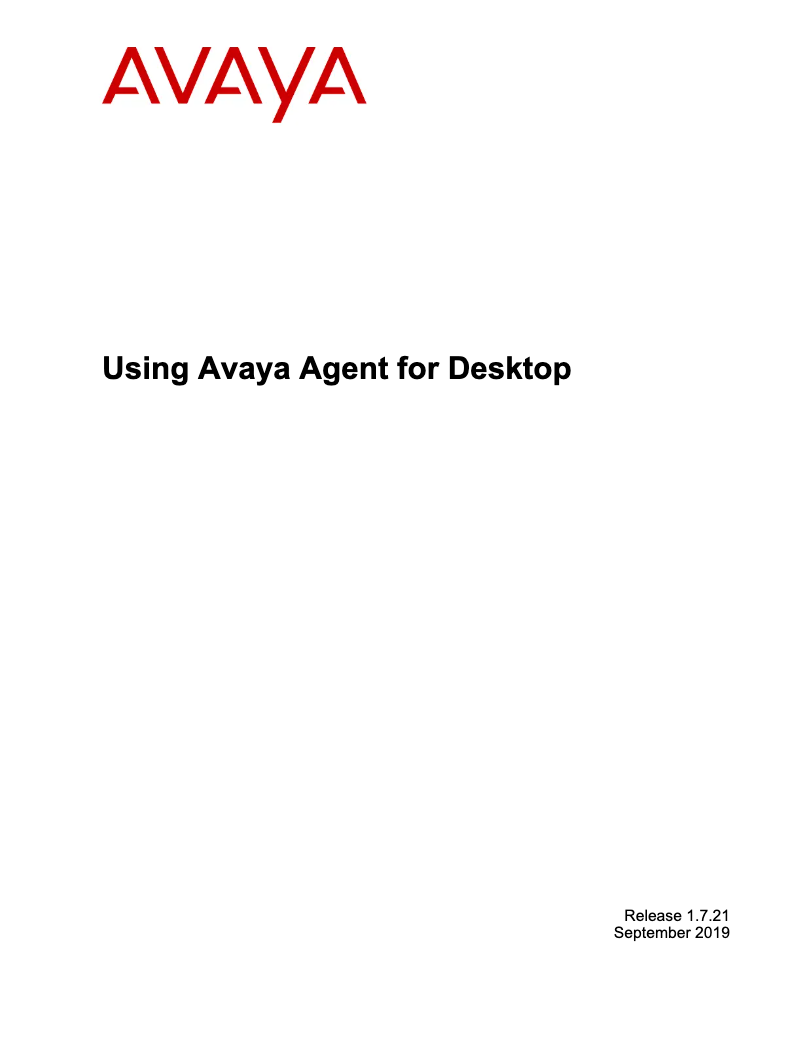 Page n°1 - Manuel utilisateur Avaya L139