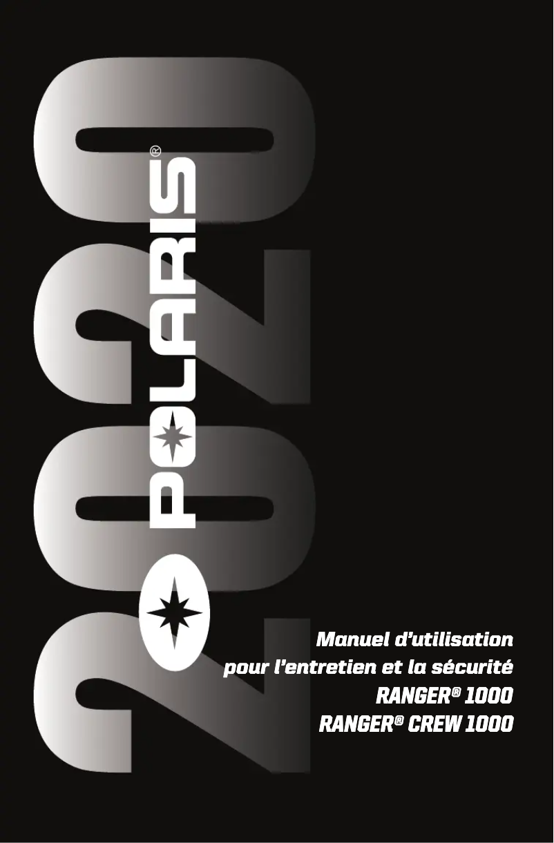 Page 1 de la notice Manuel utilisateur Polaris Ranger Crew 1000 (2020)