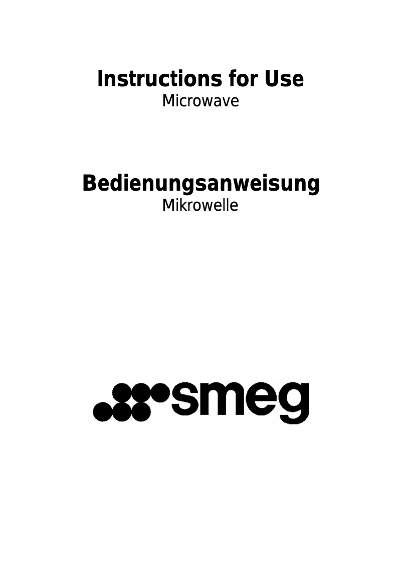 Page 1 de la notice Manuel utilisateur Smeg S45MX2