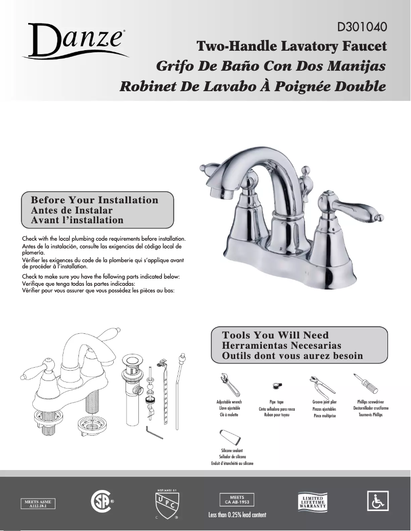 Image de la première page du manuel de l'appareil D301040