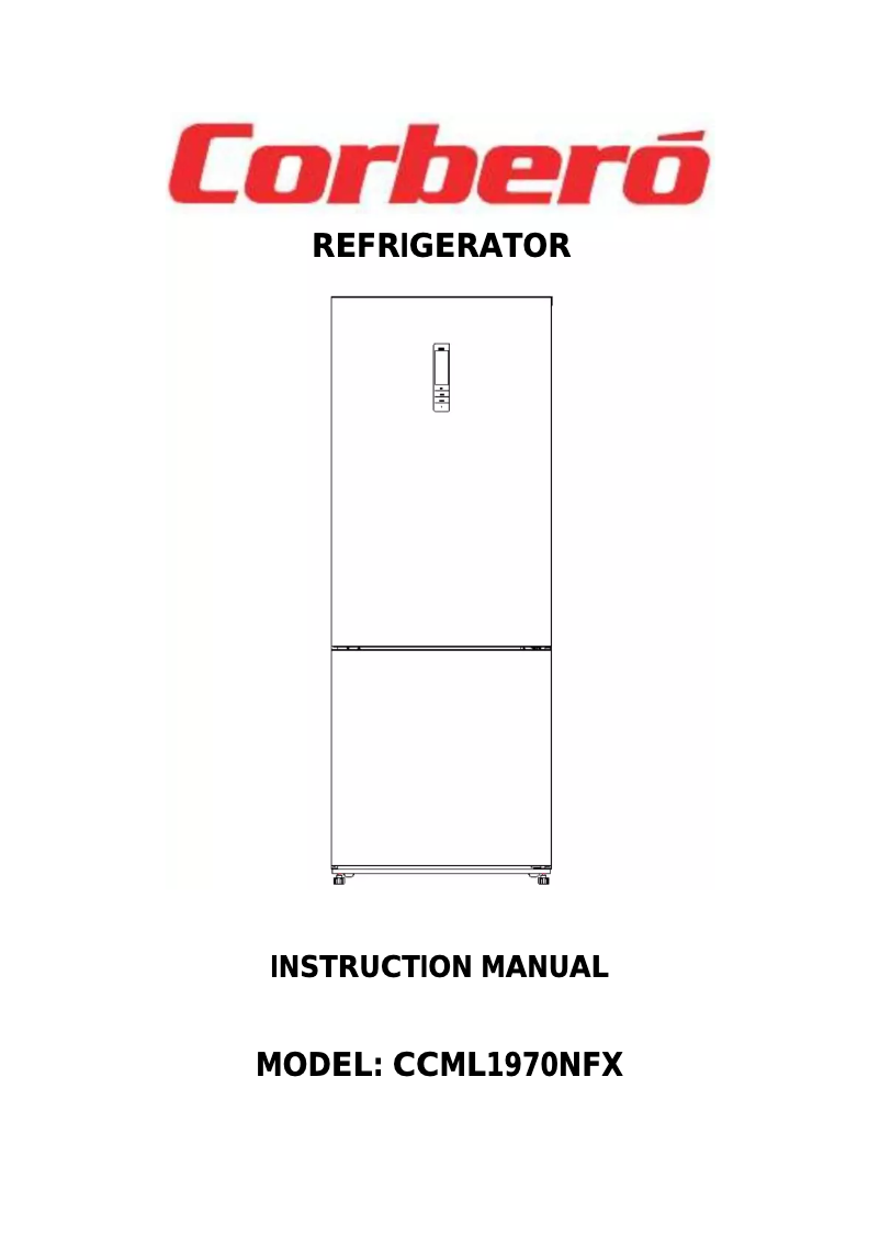 Page 1 de la notice Manuel utilisateur Corbero CCML1970NFX