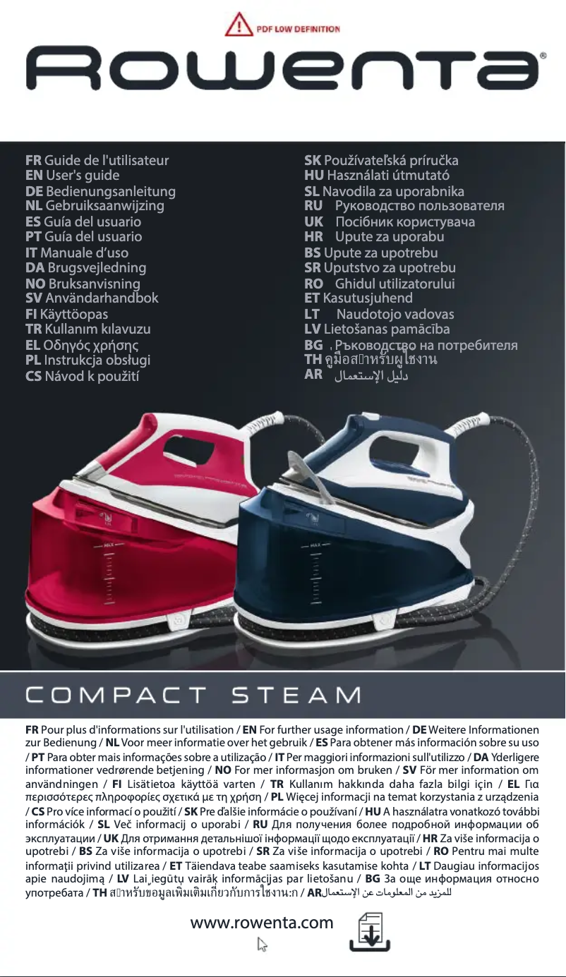 Image de la première page du manuel de l'appareil DG7550F0