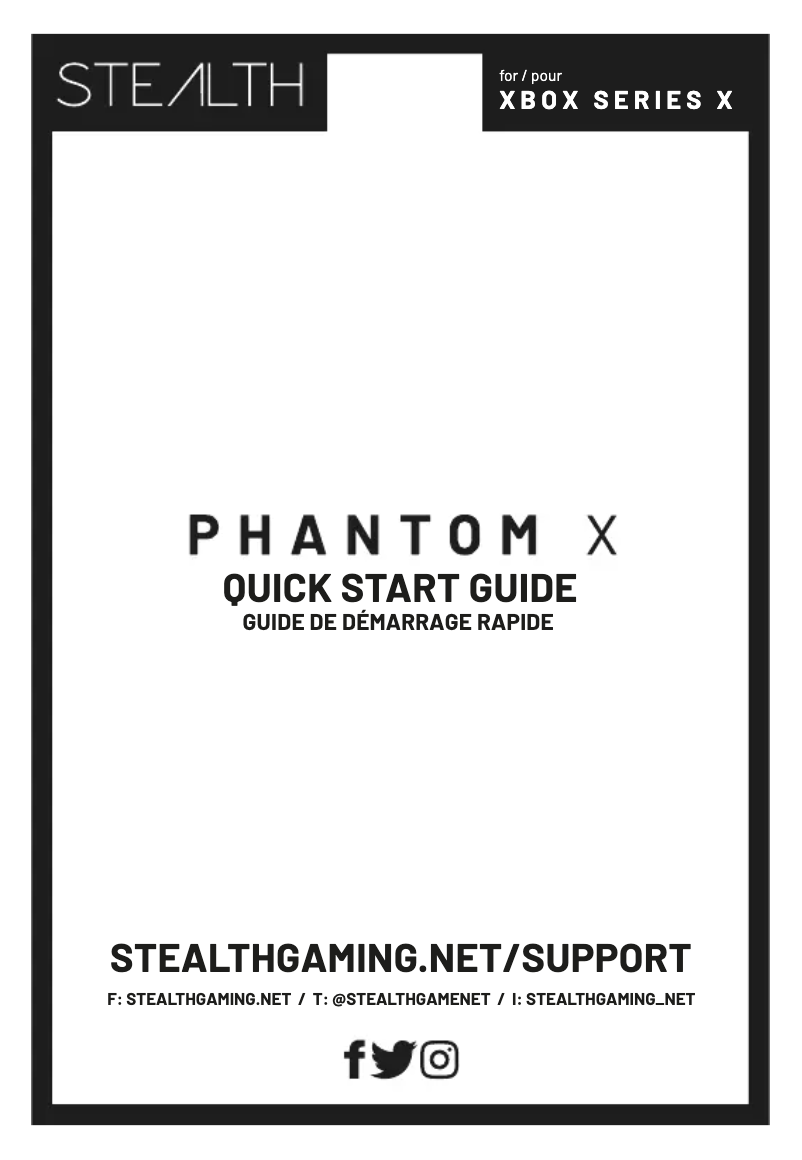 Page 1 de la notice Manuel utilisateur STEALTH Gaming Phantom X