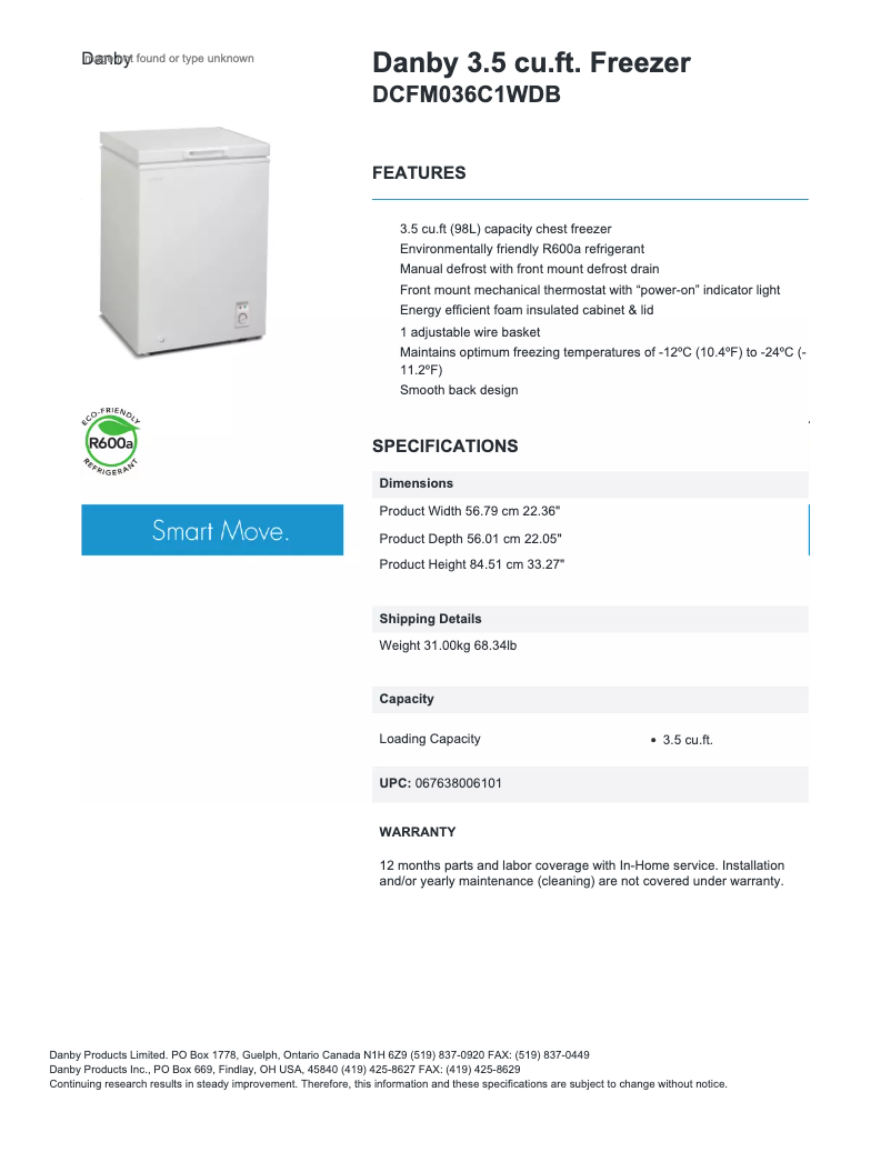 Página 1 del manual Manual de usuario Danby DCFM036C1DB