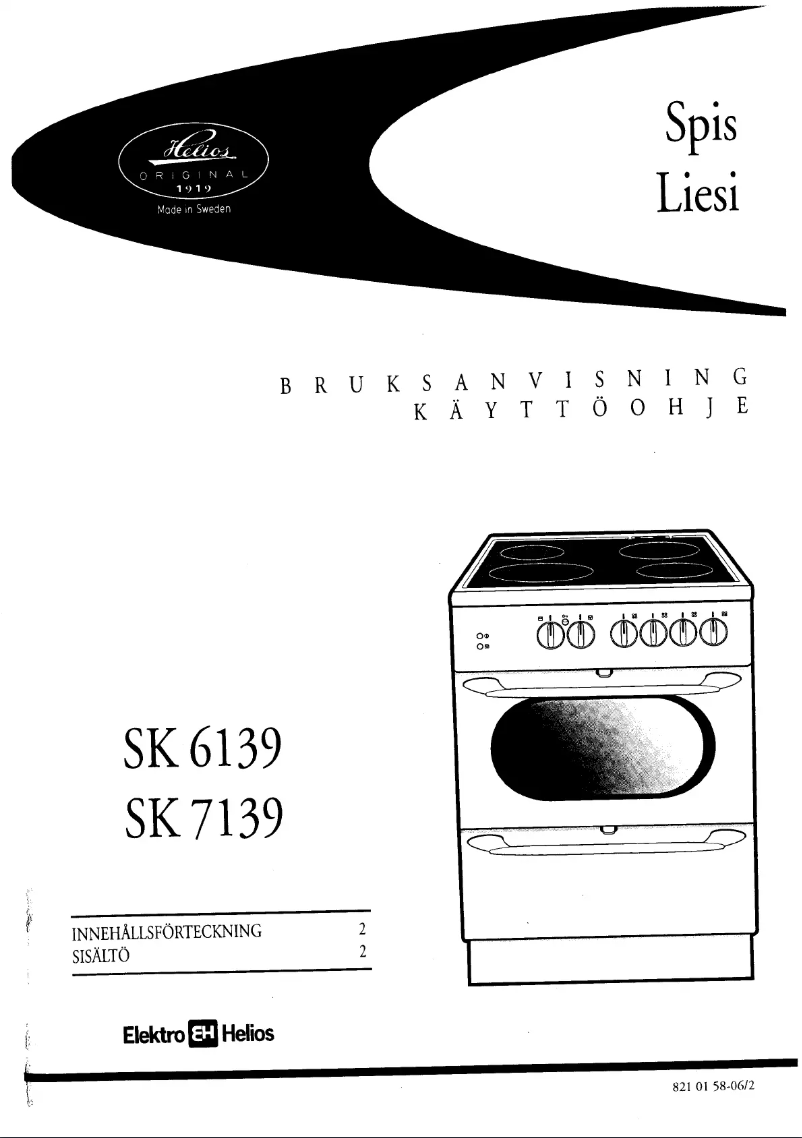 Page n°1 - Manuel utilisateur Elektro Helios SK6139