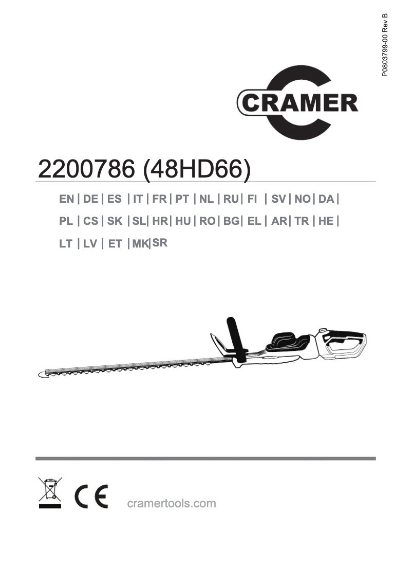 Page n°1 - Manuel utilisateur Cramer 48HD66