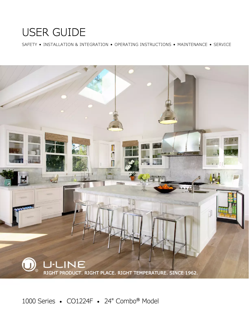 Page 1 de la notice Manuel utilisateur U-Line U-CO1224FINT-00B