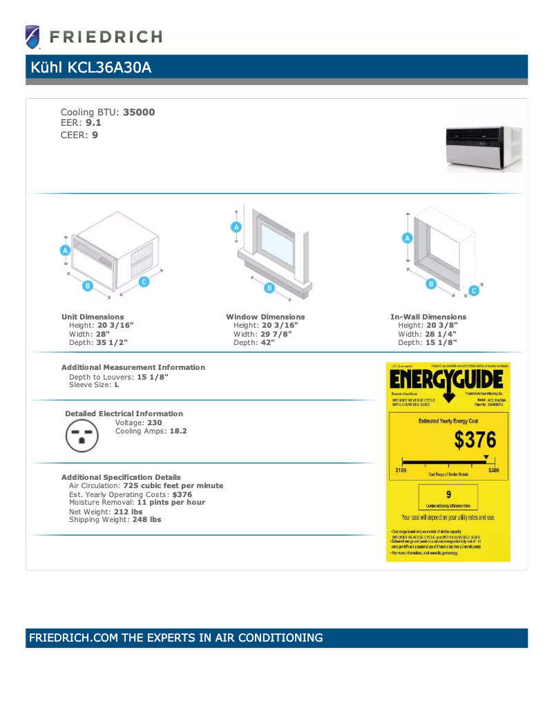 Image de la première page du manuel de l'appareil KCL36A30A