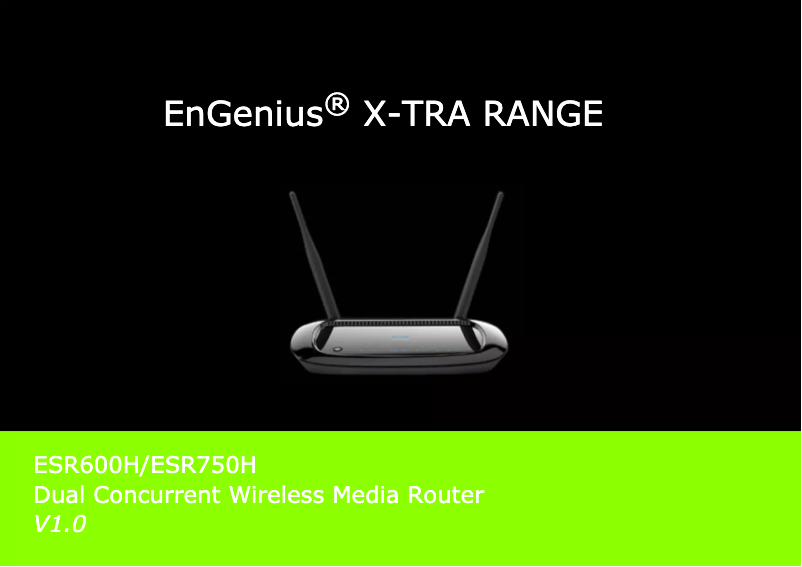 Image de la première page du manuel de l'appareil ESR600H