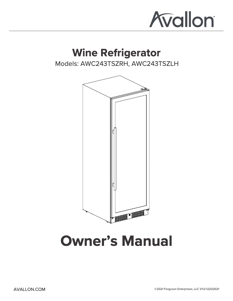 Image de la première page du manuel de l'appareil AWC243TSZRH