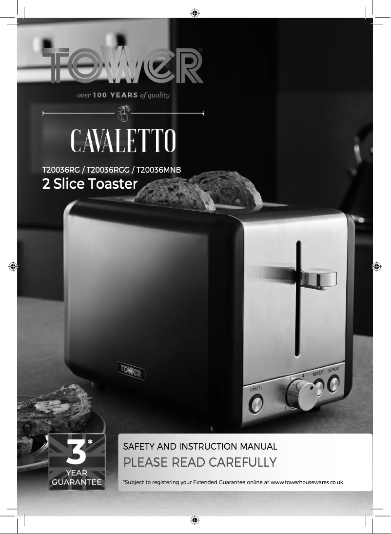 Page 1 de la notice Manuel utilisateur Tower Cavaletto T20036