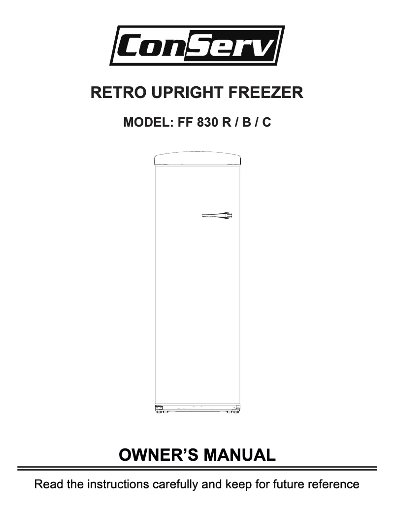 Image de la première page du manuel de l'appareil FF830BRR1100B