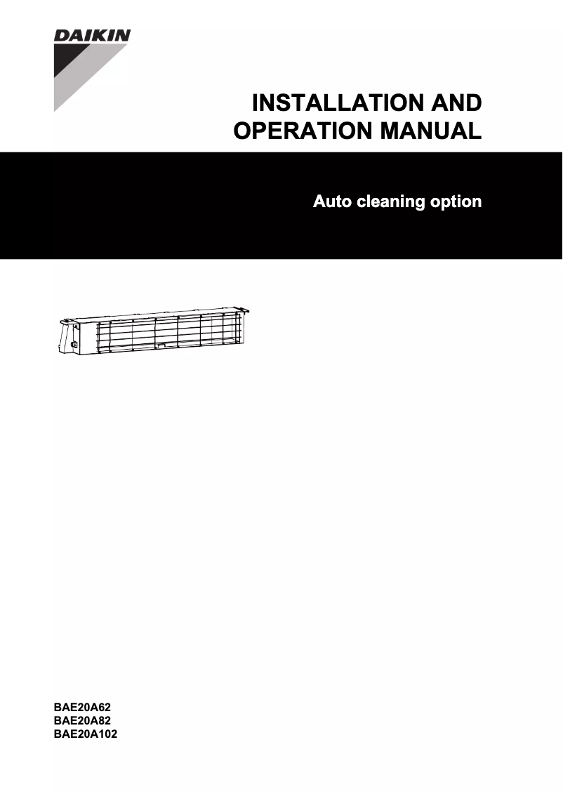 Página 1 del manual Guía de instalación Daikin BAE20A82