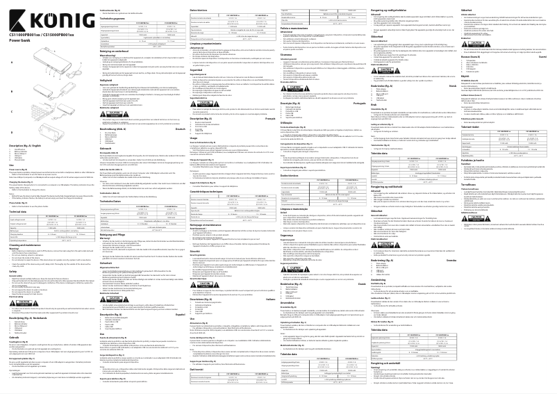 Page n°1 - Manuel utilisateur Konig CS11000PB001BU