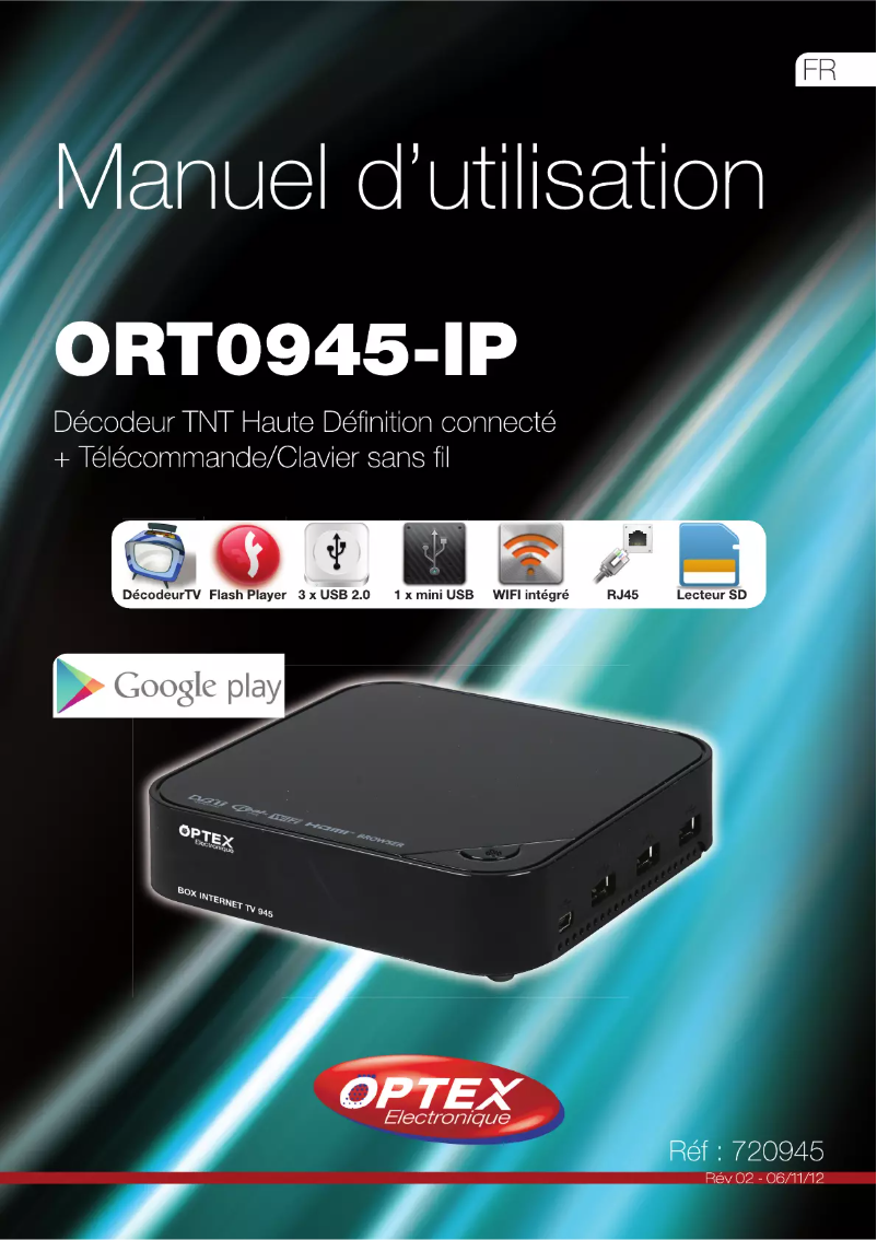 Image de la première page du manuel de l'appareil ORT 0945-IP