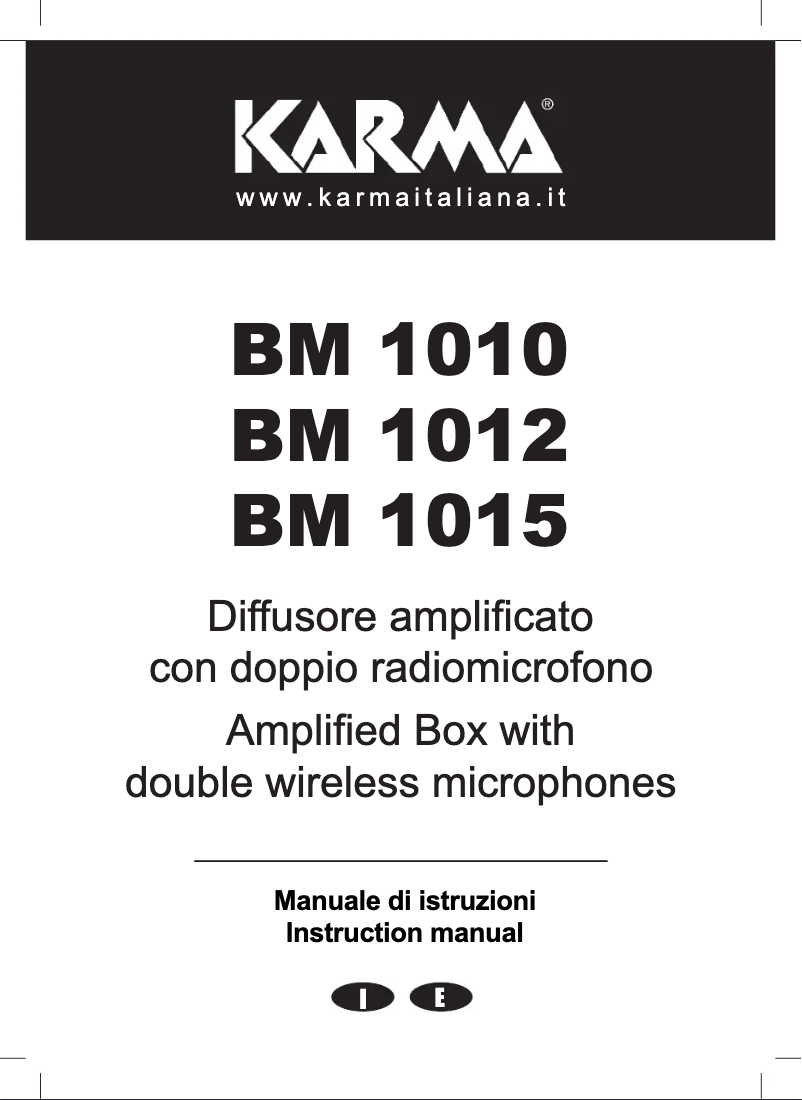 Page 1 de la notice Manuel utilisateur Karma BM 1010