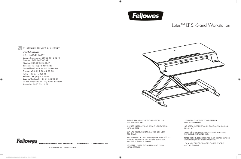 Page n°1 - Manuel utilisateur Fellowes Lotus LT