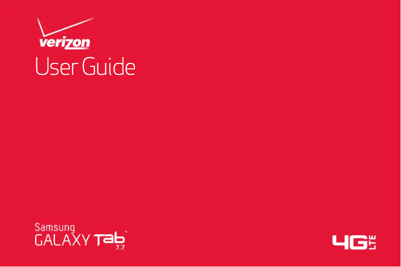 Image de la première page du manuel de l'appareil Galaxy Tab 7.7