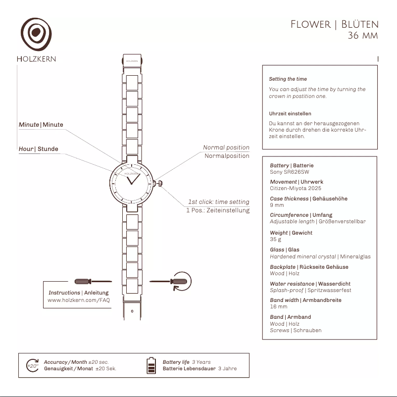 Image de la première page du manuel de l'appareil Schwarze Rose