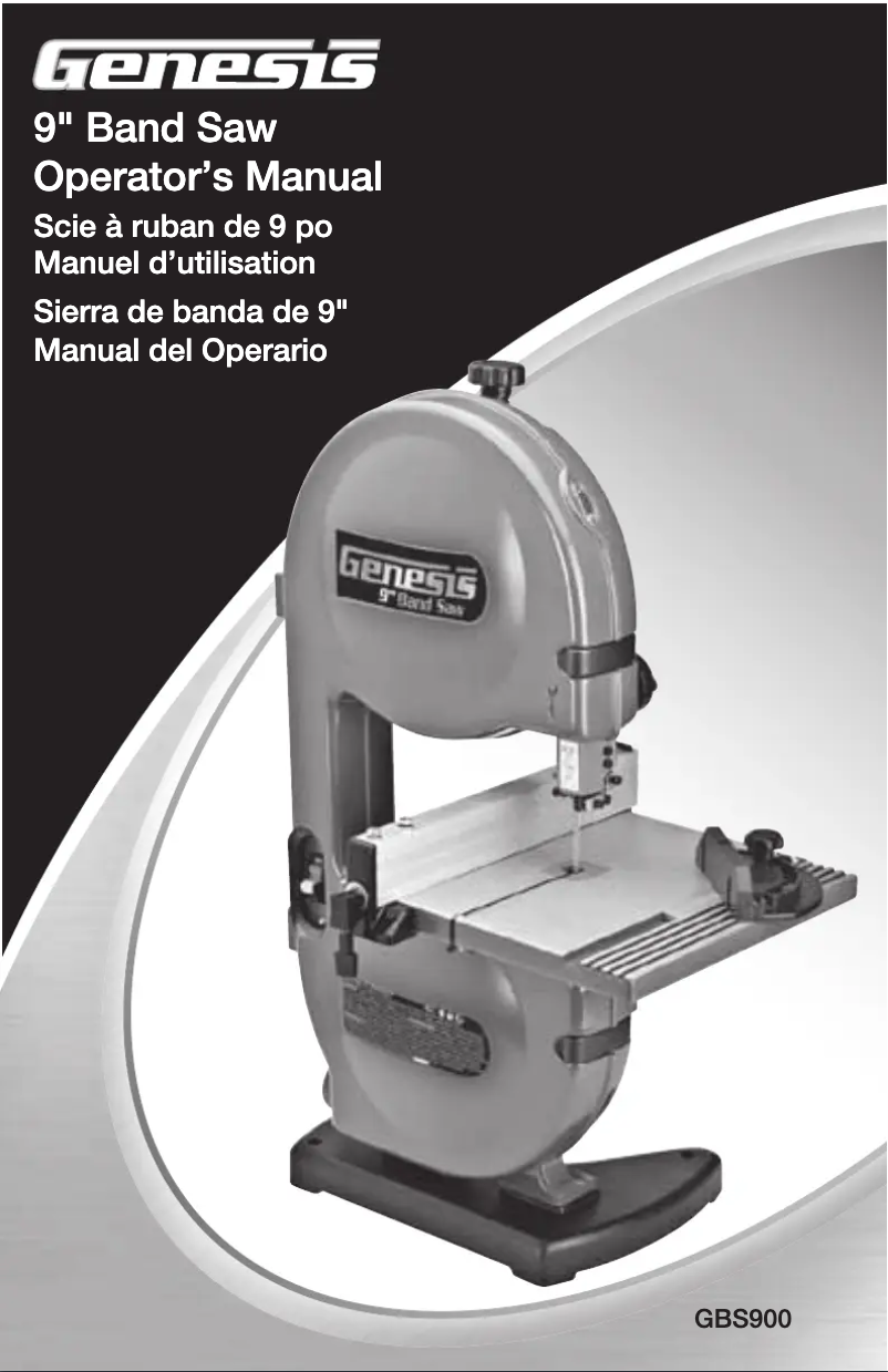 Page n°1 - Manuel utilisateur Genesis GBS900