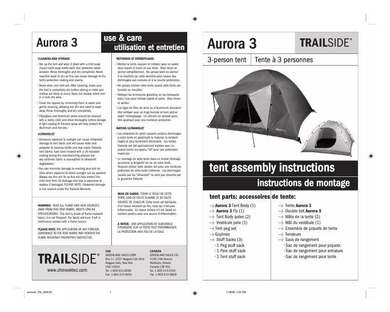 Imagen de la primera página del manual del dispositivo Aurora 3