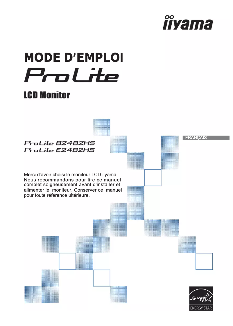 Page 1 de la notice Manuel utilisateur Iiyama ProLite B2482HS