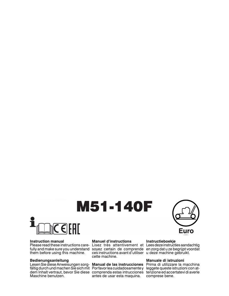 Image de la première page du manuel de l'appareil M51-140F