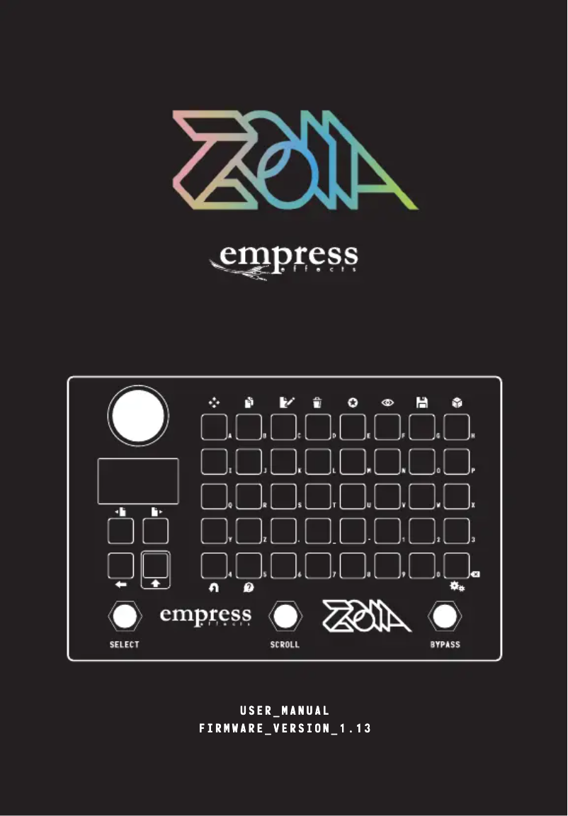Page n°1 - Manuel utilisateur Empress Effects Zoia Euroburo