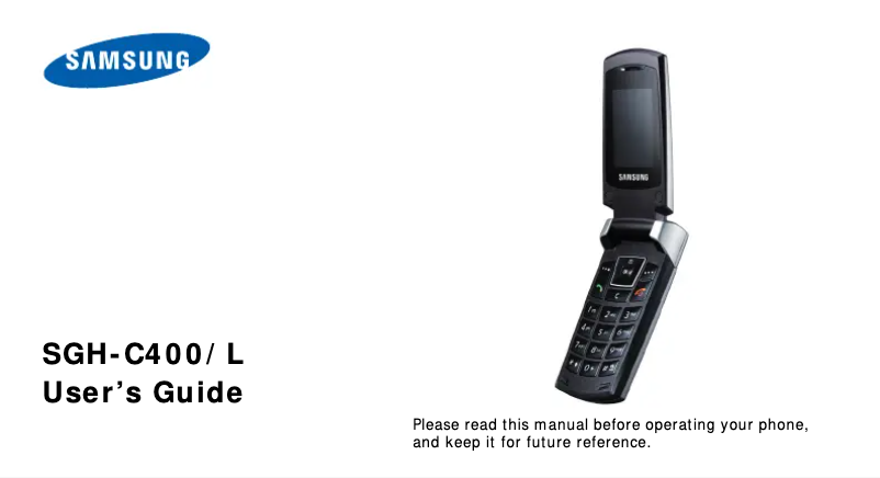 Imagen de la primera página del manual del dispositivo SGH-C400