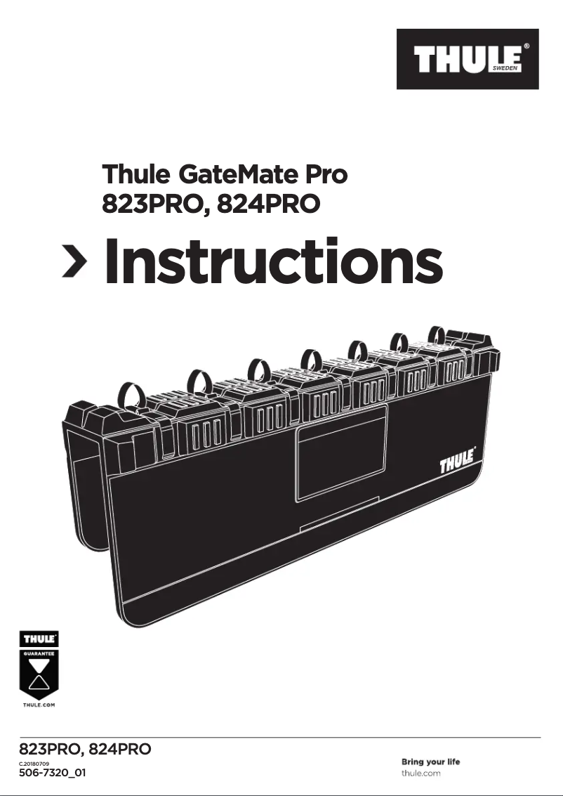 Page 1 de la notice Manuel utilisateur Thule GateMate Pro 823PRO