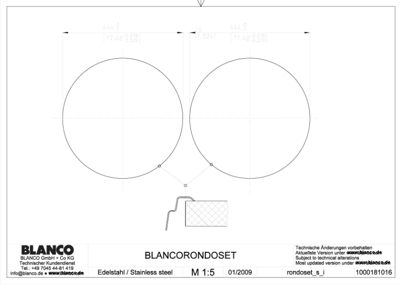 Page n°1 - Manuel utilisateur BLANCO RONDOSET