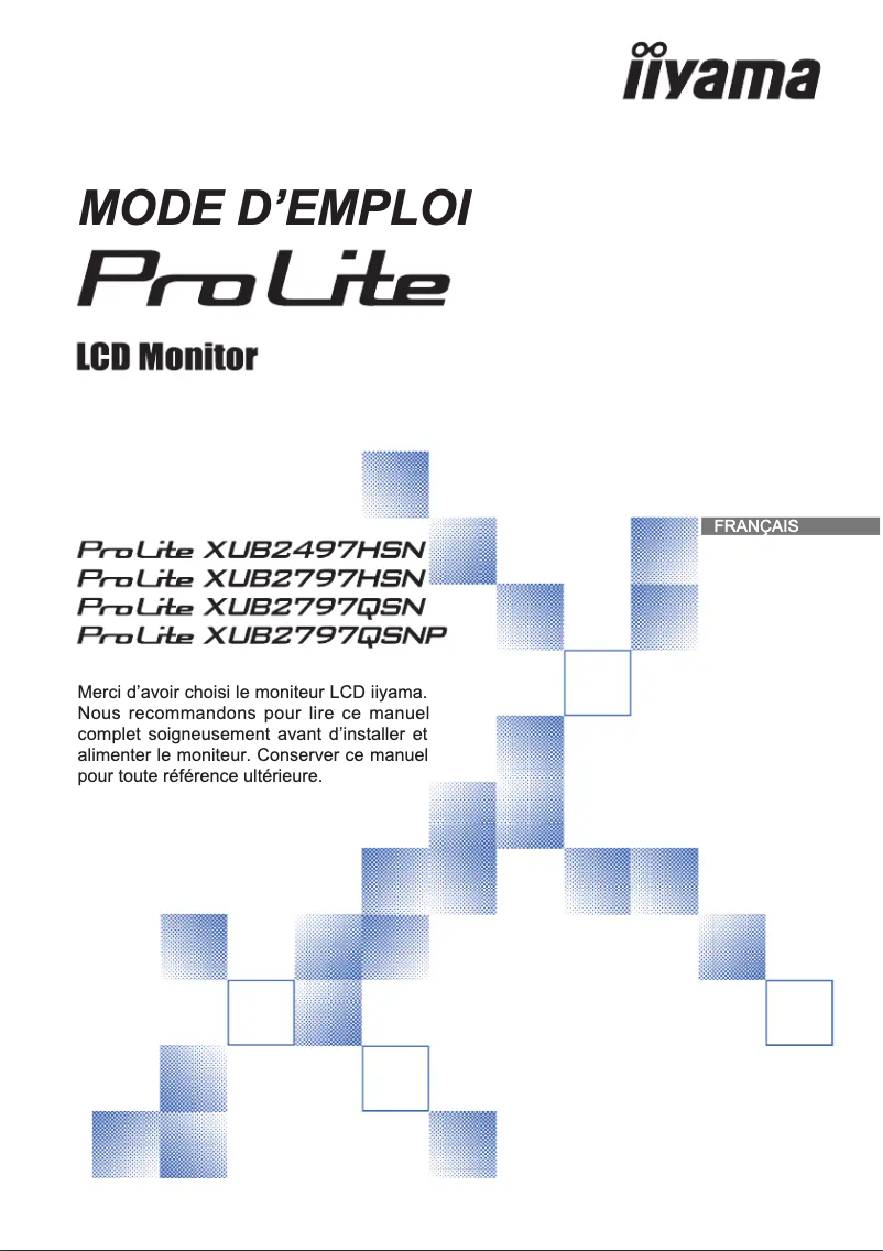 Image de la première page du manuel de l'appareil ProLite XUB2797QSN