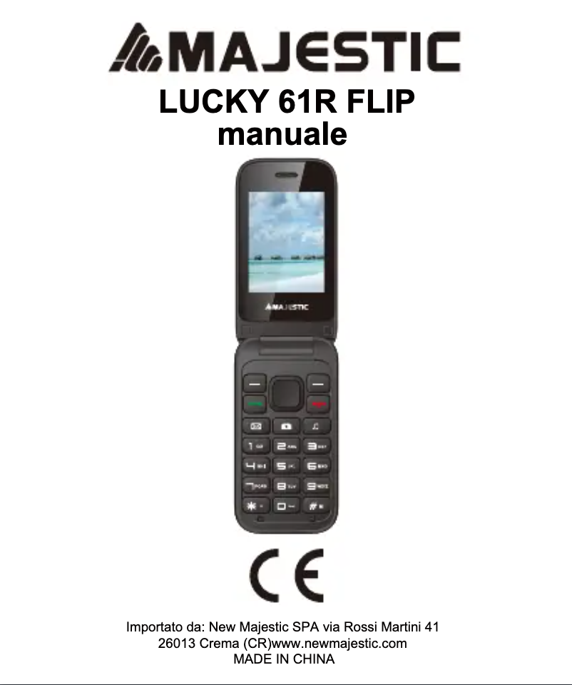 Page 1 de la notice Manuel utilisateur Majestic Lucky 61R Flip