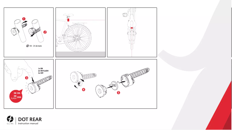 Página 1 del manual Manual de usuario Spanninga Dot Rear