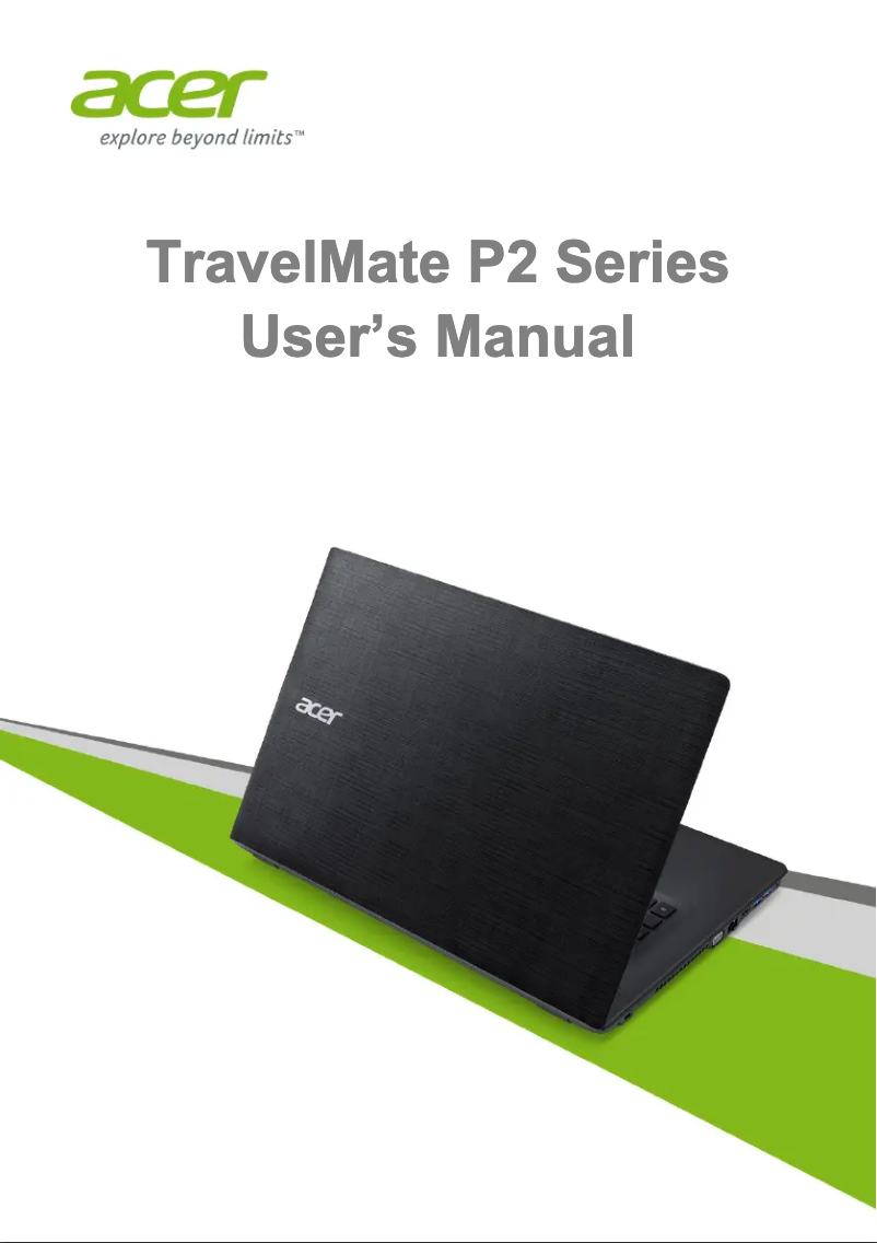 Page 1 de la notice Manuel utilisateur Acer TravelMate P278