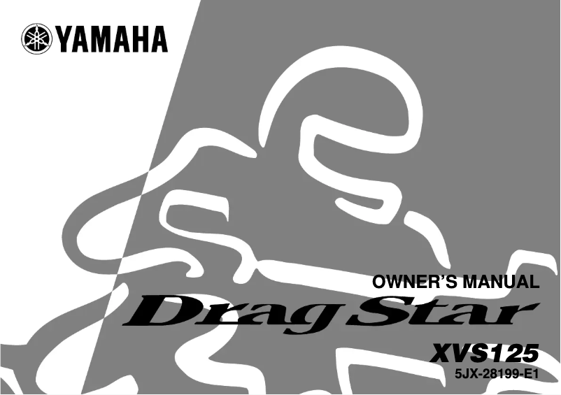 Page 1 de la notice Manuel utilisateur Yamaha DragStar XVS125 (2000)