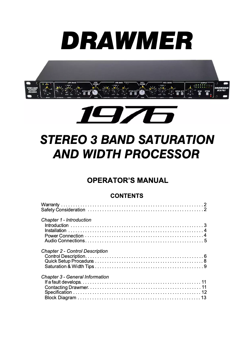 Image de la première page du manuel de l'appareil 1976