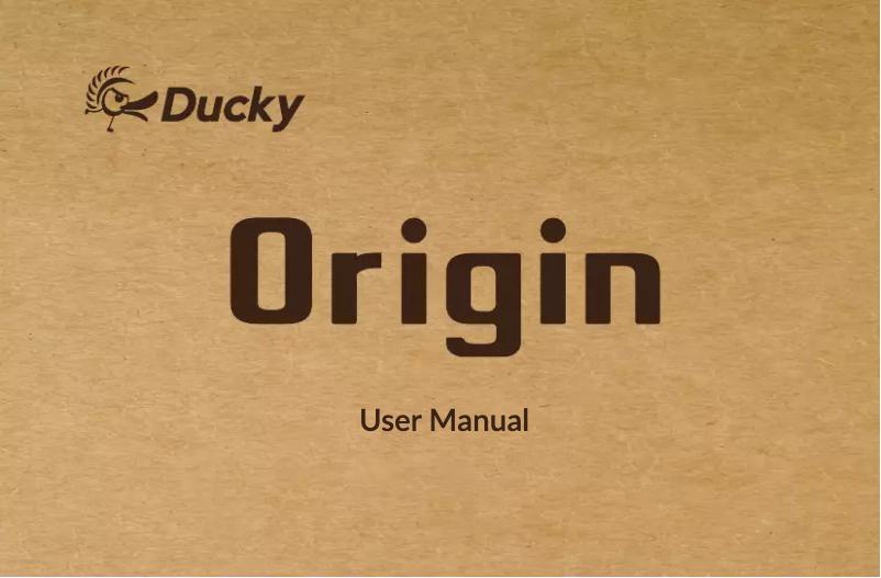 Page 1 de la notice Manuel utilisateur Ducky Origin