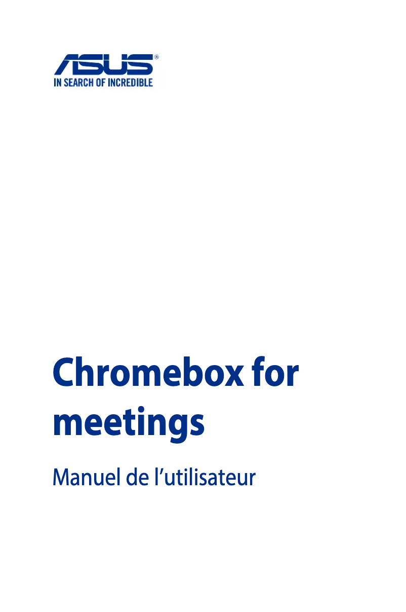 Page n°1 - Manuel utilisateur Asus Chromebox CN62