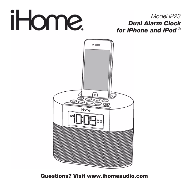 Page 1 de la notice Manuel utilisateur iHome iP23