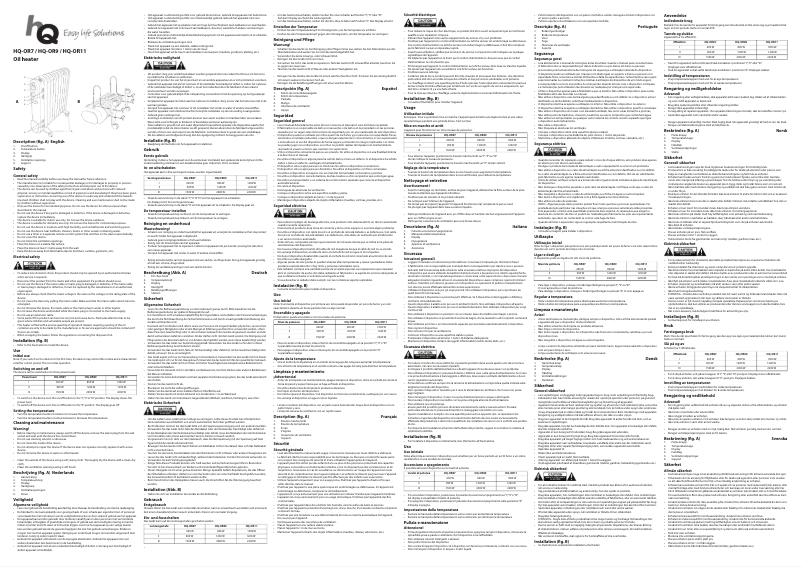 Image de la première page du manuel de l'appareil HQ-OR11