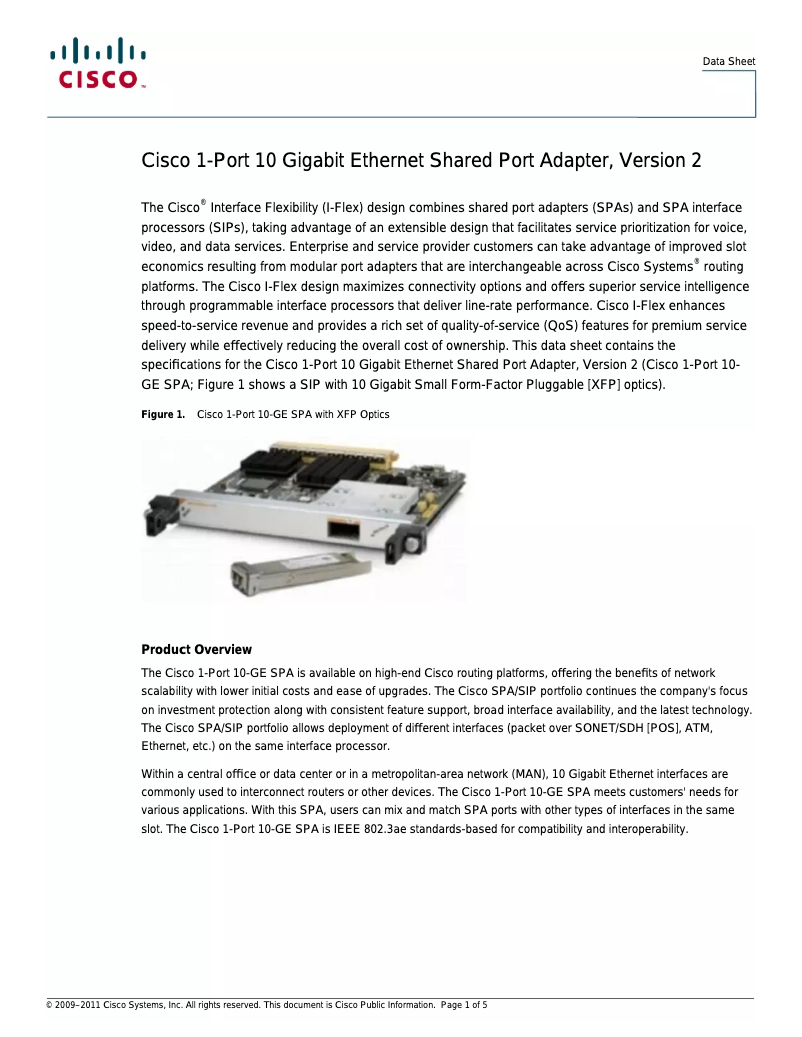 Image de la première page du manuel de l'appareil SPA-1X10GE-L-V2-RF